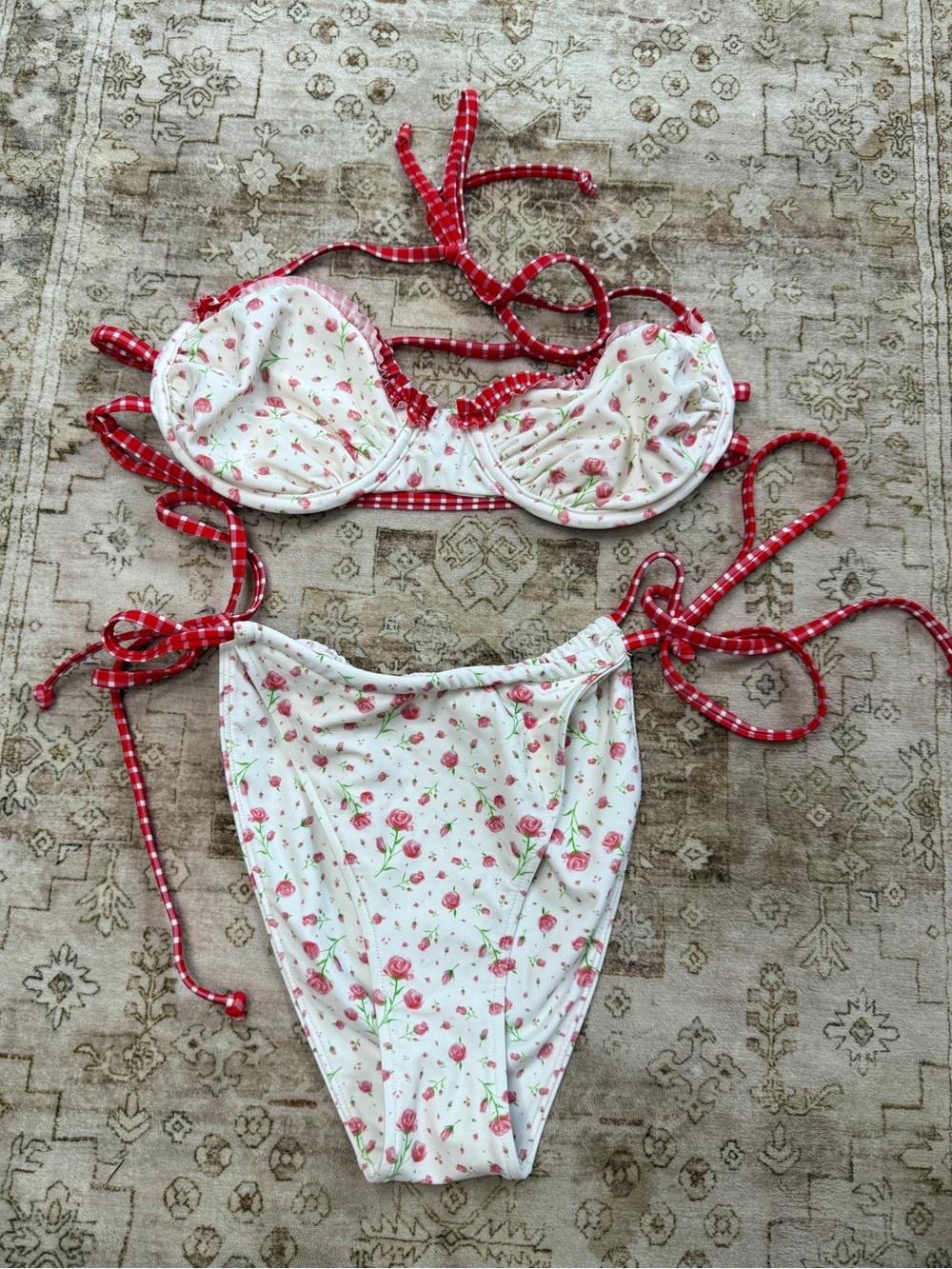 Blackbough floral bikini set